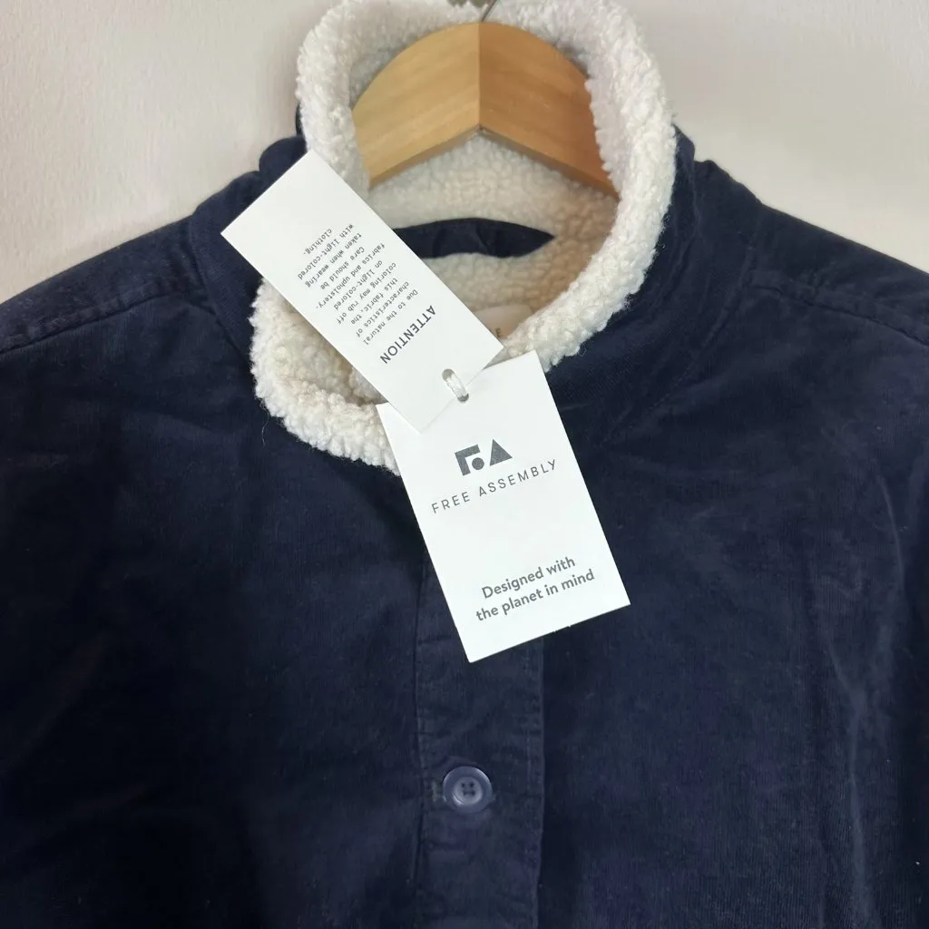NWT Free Assembly Navy Corduroy Sherpa - Image 8