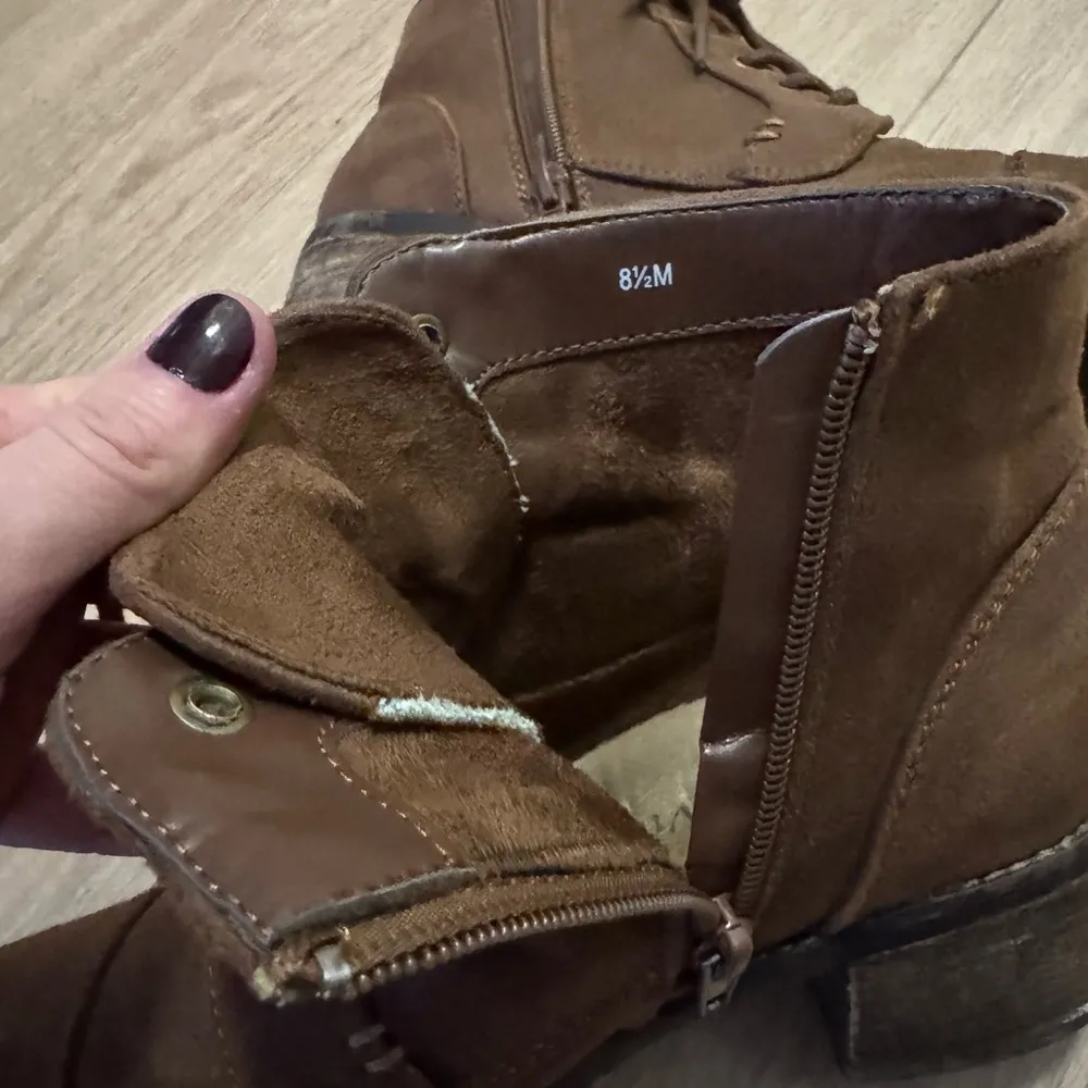 Brown Lace-Up Ankle Boots - Image 5