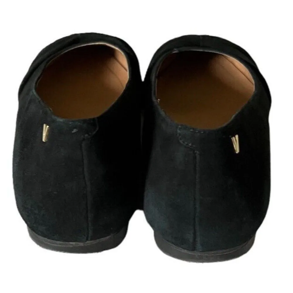 Vionic Gramercy Black Suede Leather Ballet Flats Pointed Toe With Bow Sz 8.5 - Image 4