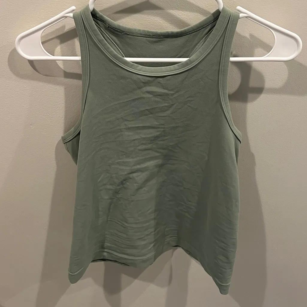 lululemon Align Waist-Length Racerback Tank Top Size 8 in Green - Image 2