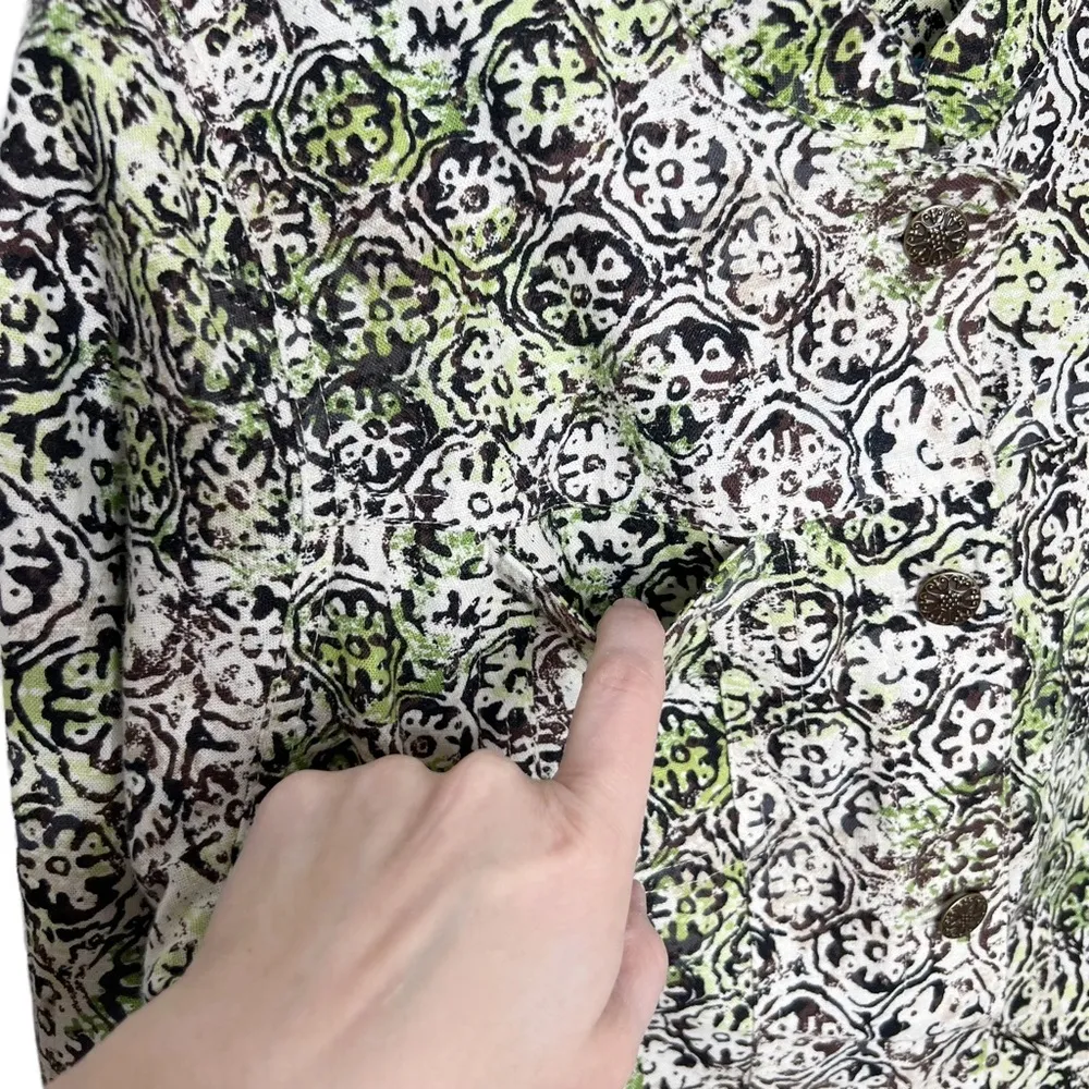 Linen Blend Trellis Print Lightweight Jacket - Image 7