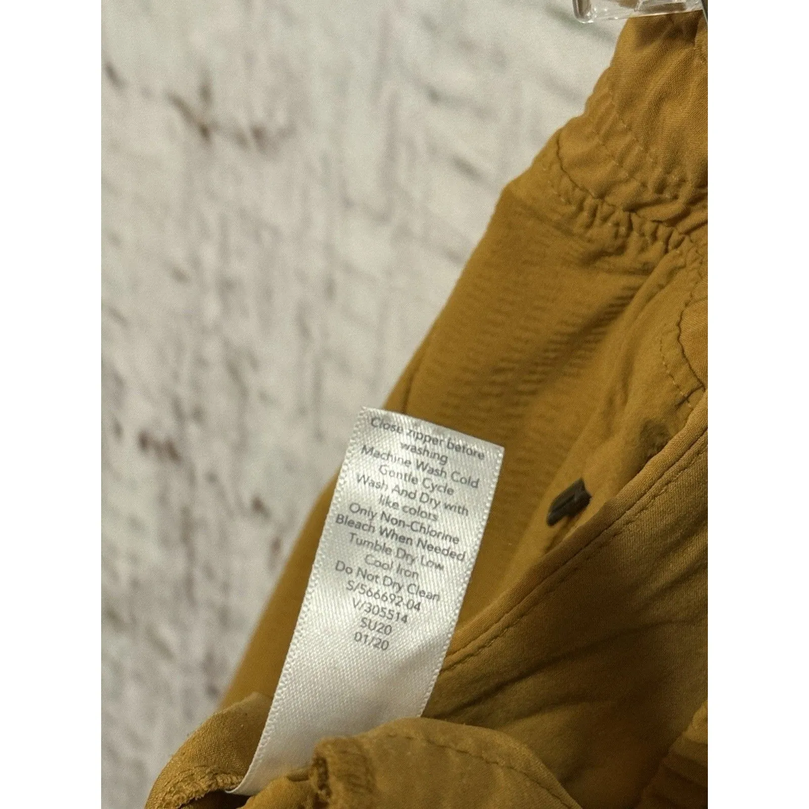 Athleta Textured Brooklyn Short Hi Rise Pull On Casual Pockets Tuscan Gold Sze 6 - Image 7