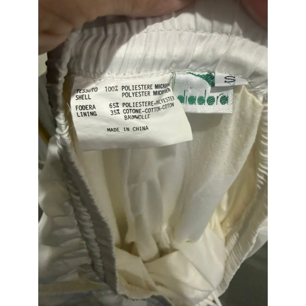 Diadora Tracksuit Set Womens Size Small White Coral Polka Dot Zip Jacket Pants - Image 7