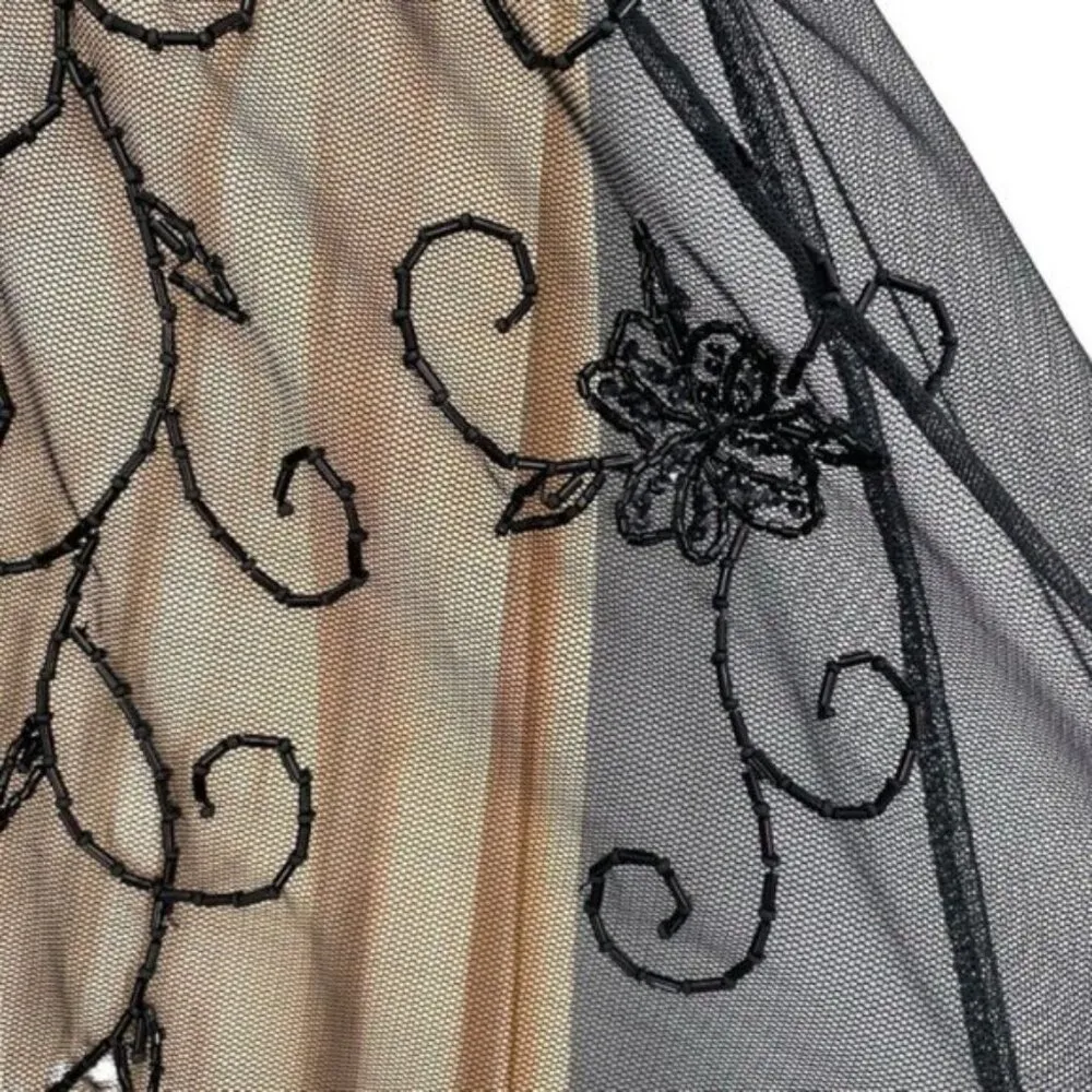 Morgan & Co Vintage Beaded Formal Prom Cocktail Dress Old Hollywood Glam - Image 6