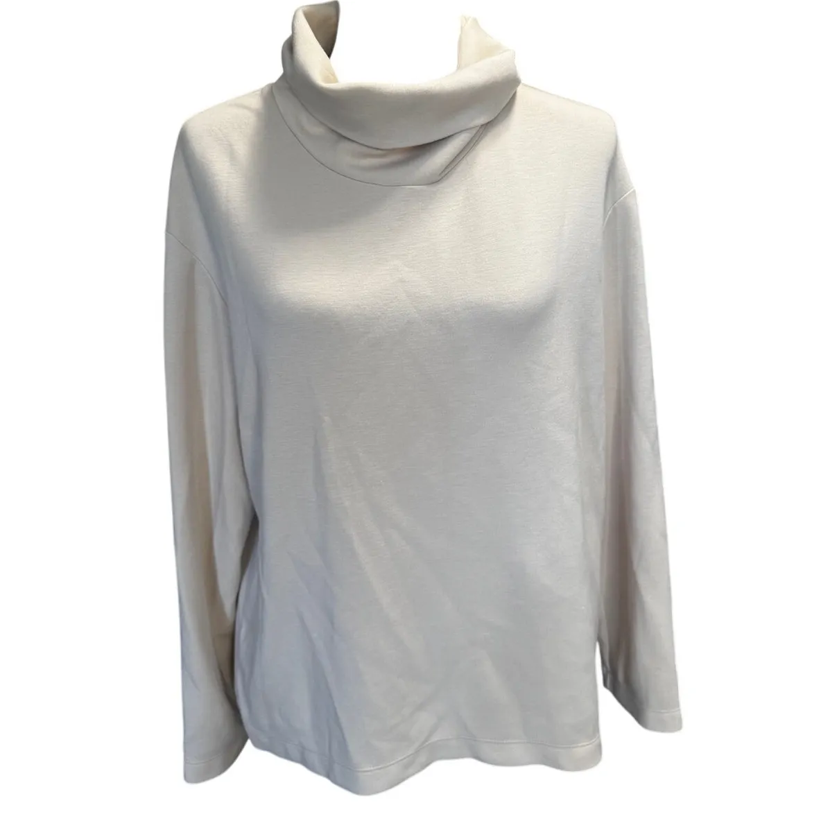 Outdoor Voices Cozy Mock Neck Sweatshirt Almond Beige Size M - Image 2