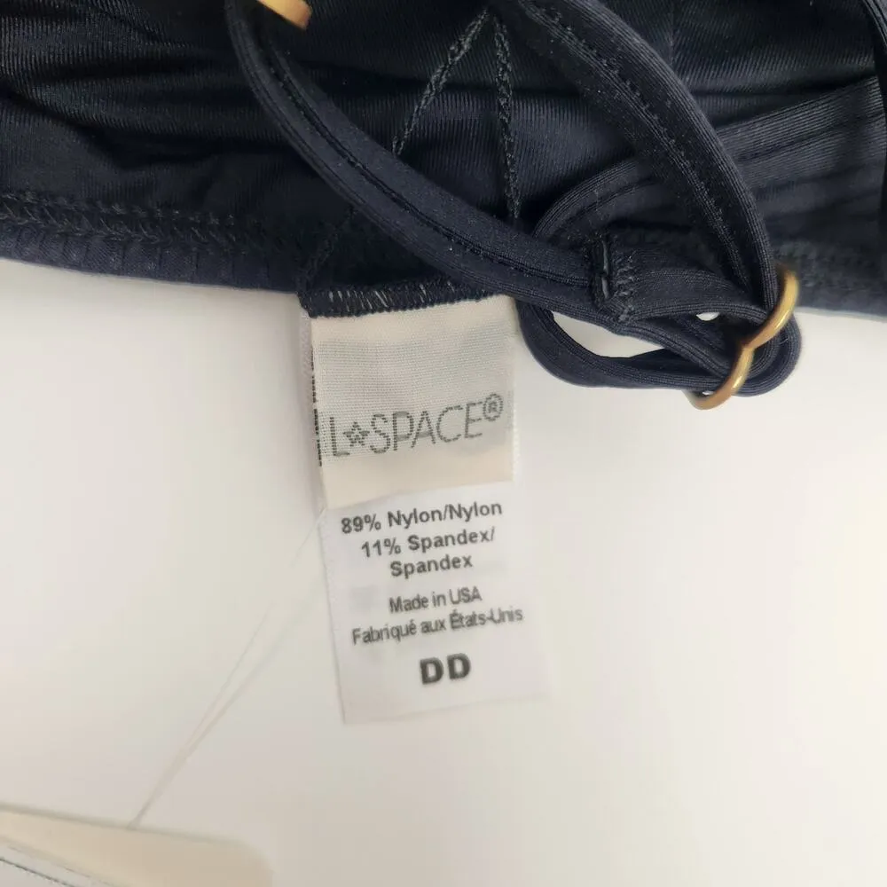 L*Space Siren Bikini Top in Black Size DD NWT Wired V - Image 5