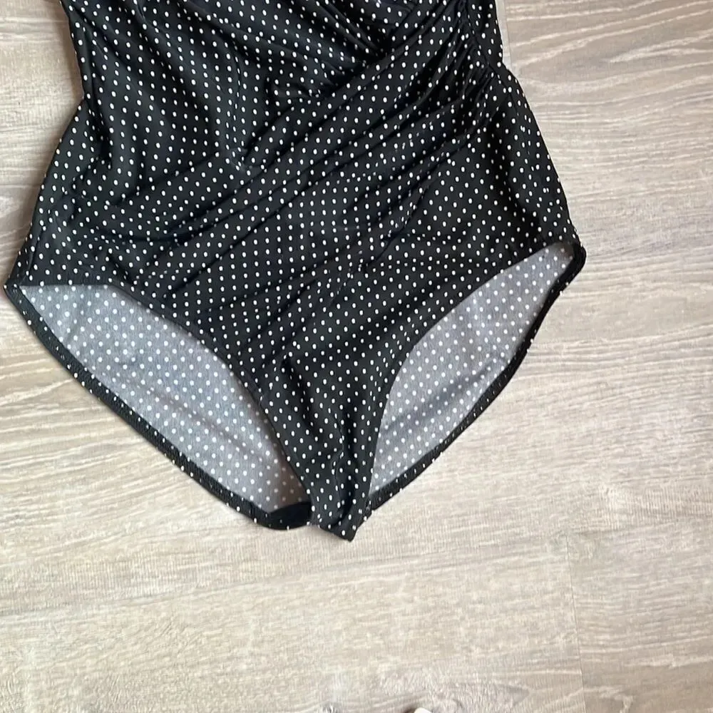 Miraclesuit Pin Point Oceanus V-neck Slimming One Piece Swimsuit - Image 6