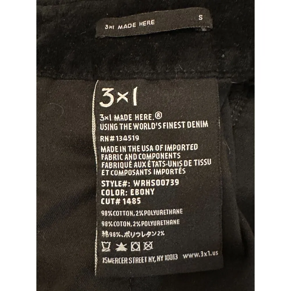 3x1 Black Ruby Velvet Overalls B Size Small - Image 10