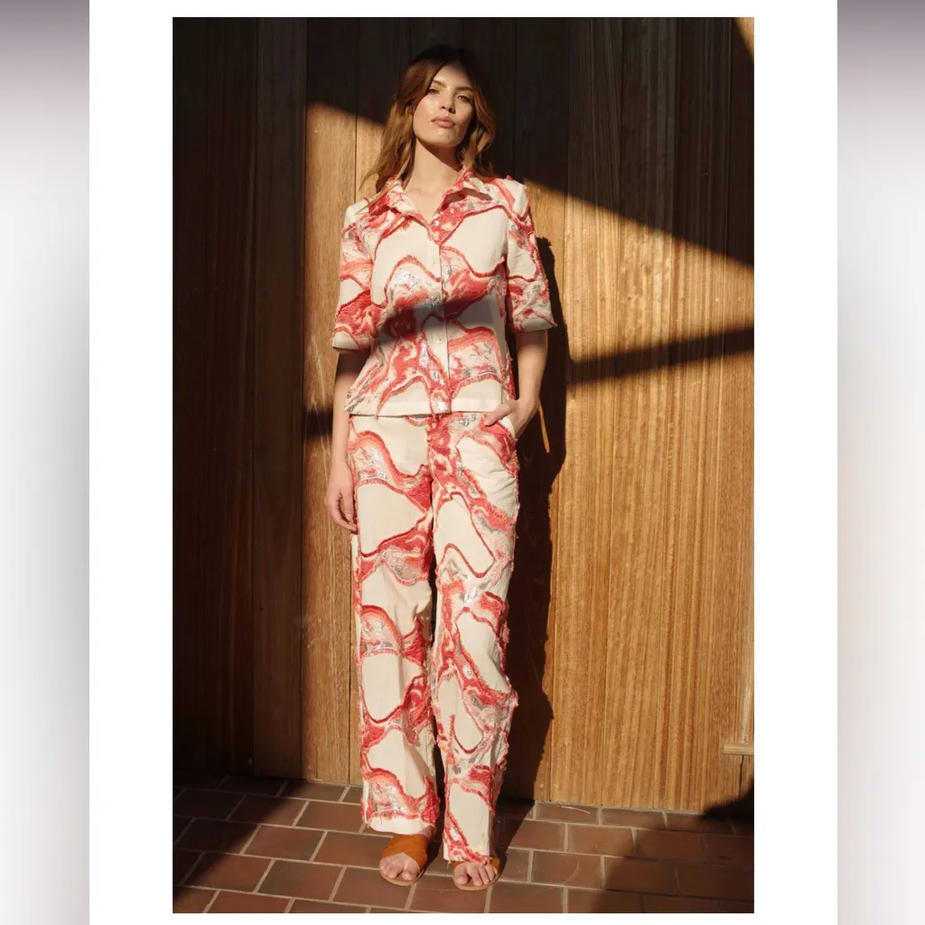 Arianne‎ Elmy vacation flow pants $230 small Red - Image 7