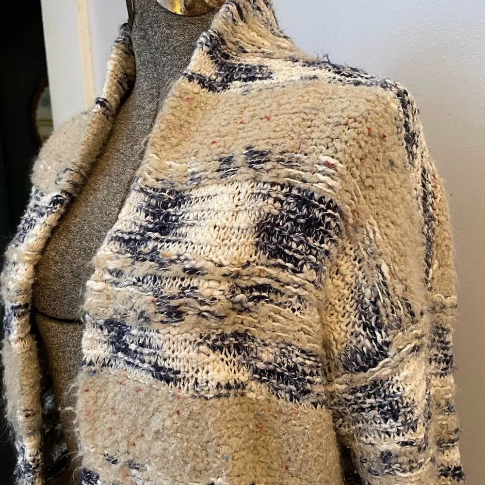 Motherhood Maternity Chunky Textured Knit Warm Cardigan Sweater w/Pockets M/L Blue Size undefined - Image 4