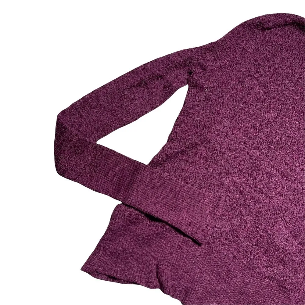 Free People Purple Long Sleeve Linen Blend Turtleneck XS - Image 9