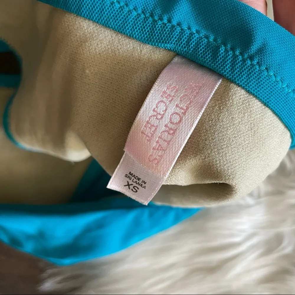 Victoria’s Secret teal mesh fold over bottom bikini - Image 8