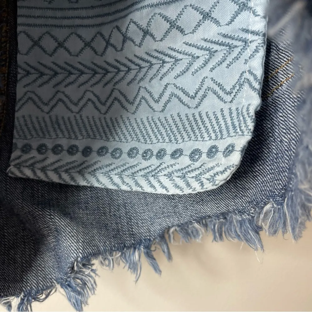 American Eagle vintage hi rise festival ripped embroidered pocket jean shorts 2 - Image 71