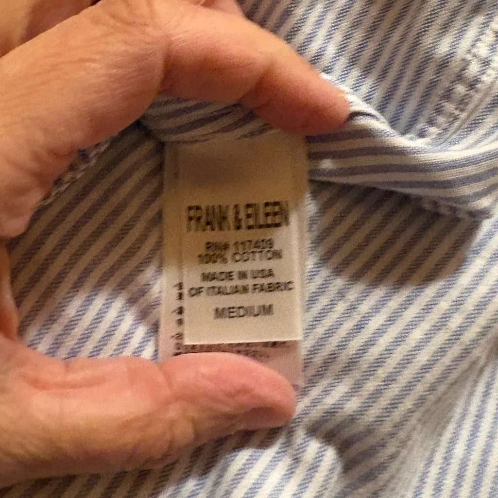 Frank & Eileen Drake Pinstripe Asymmetrical Shirtdress - Image 9