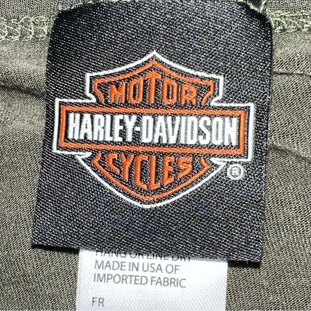 Harley Davidson olive green super nice top!  New - Image 8