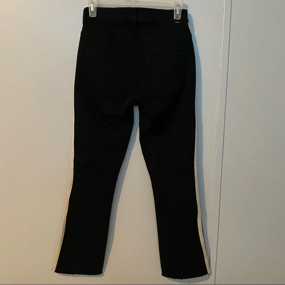 MOTHER Insider Crop Step Fray in Guilty Racer Jeans Size 26 Black - Image 3