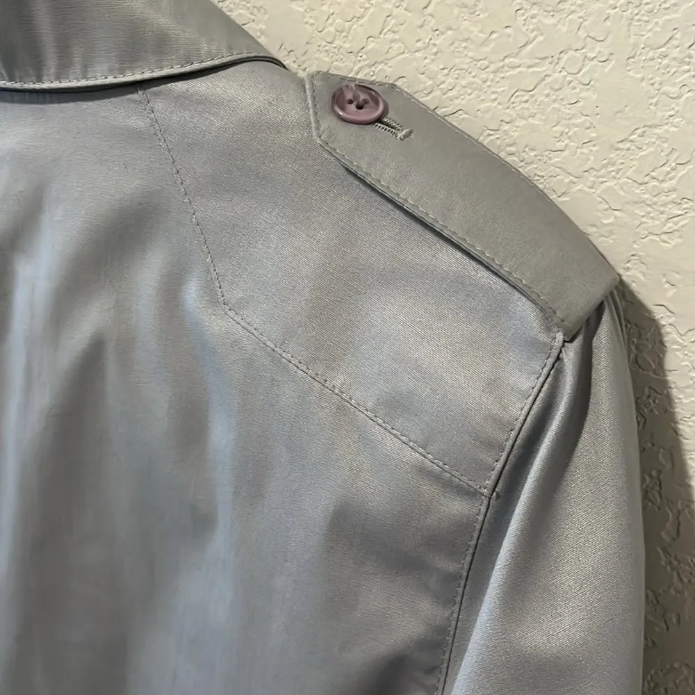 LONDON FOG Vintage 1970's Maincoats Weatherwear, Grey/Light Blue, Sz 10R - Image 11