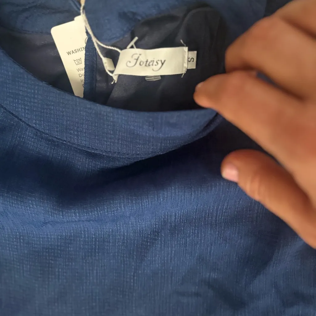 Foteisy NWT size Small Baby Doll Layered dress Blue - Image 5