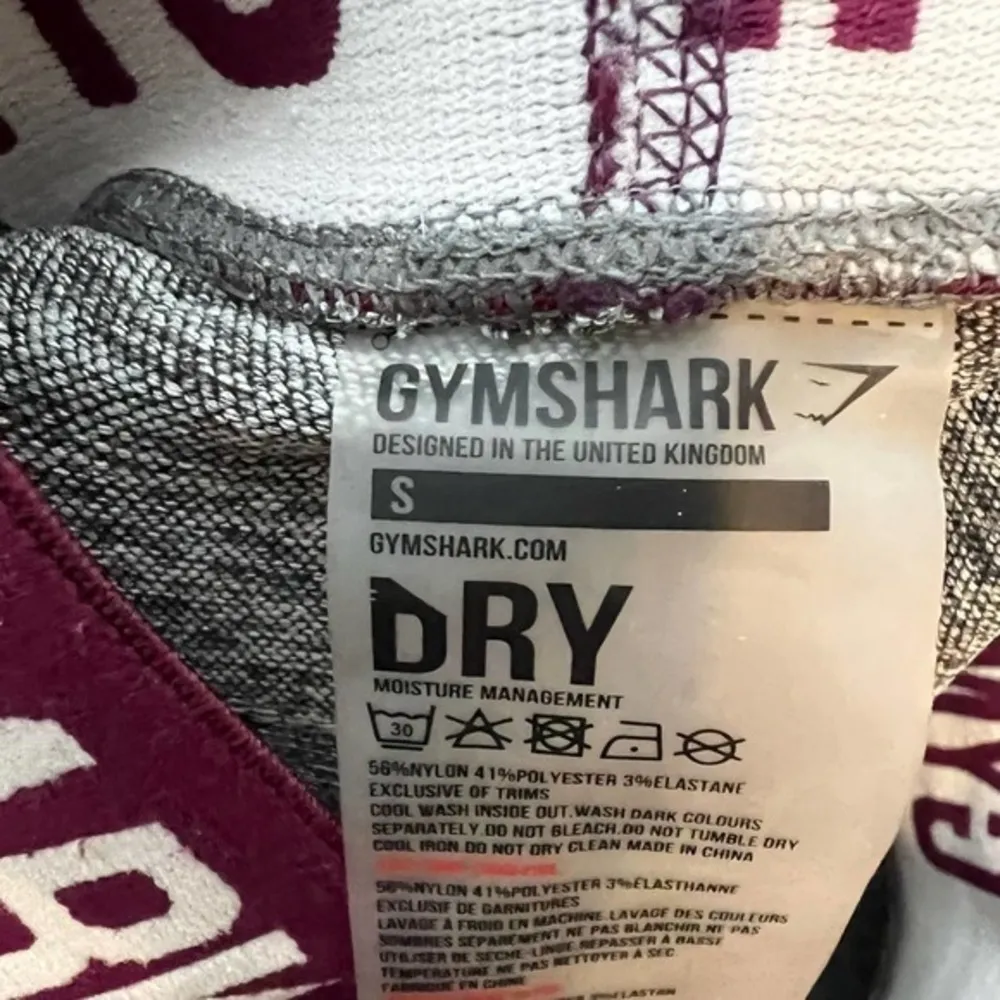 GYMSHARK WOMEN'S FLEX SEAMLESS GRAY MAROON/PURPLE LEGGINGS sweat wicking SMALL - Image 10