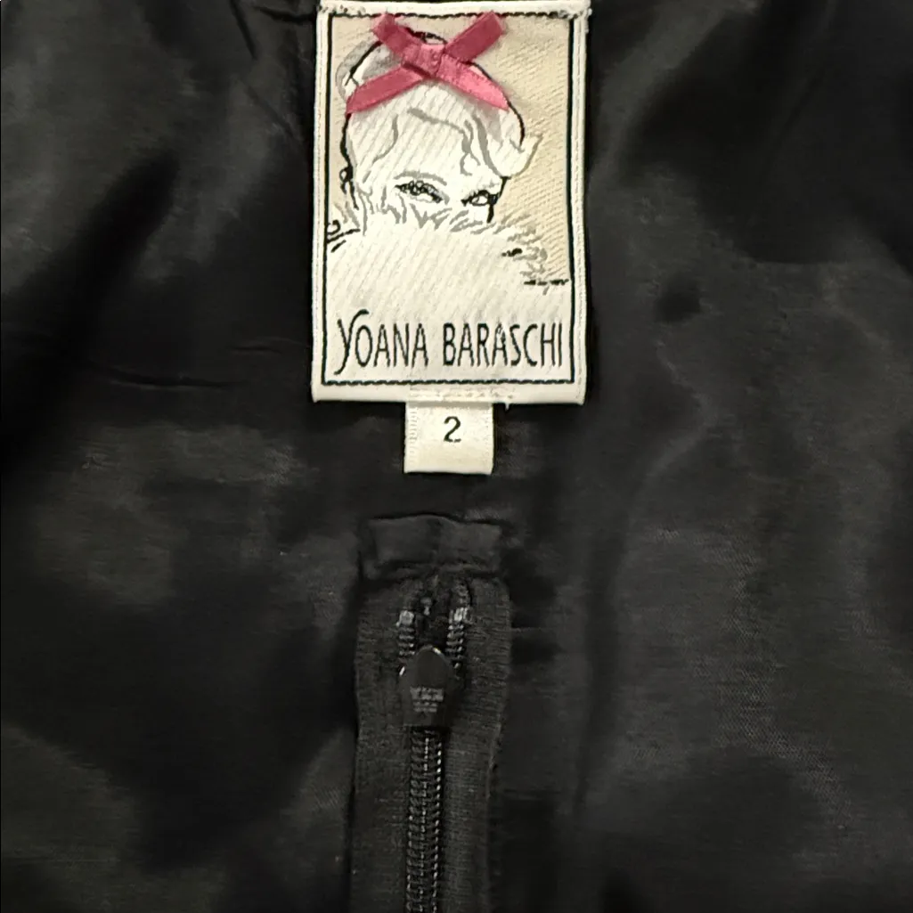 Anthropology Yoana Baraschi Black and Copper Embroidered High Low Dress - Image 11