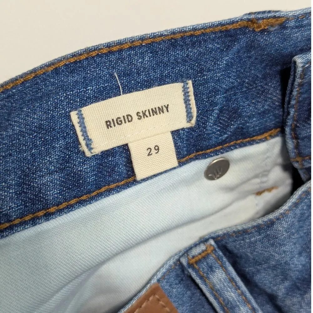 Madewell Rigid High Rise Skinny Jeans Napa Wash Womens 29 Denim Pants Preppy - Image 5