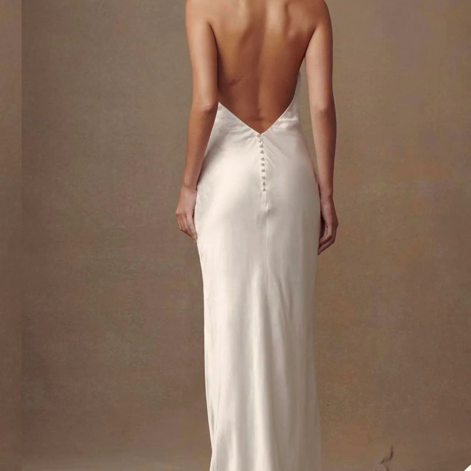 Meshki Esther Iridescent Satin Cowl Maxi Dress - Image 2