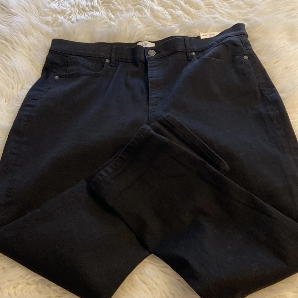 LOFT WOMENS SKINNY CROP BLACK JEANS PANTS SIZE 18 BRAND NEW INSEAM 27” - Image 11