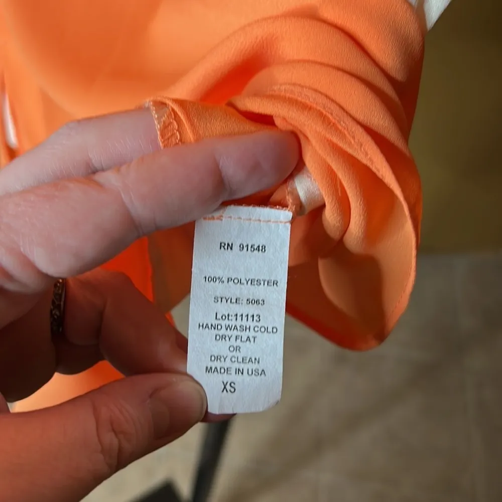 Barneys New York Orange Cream Tank Blouse Size XS - Image 4