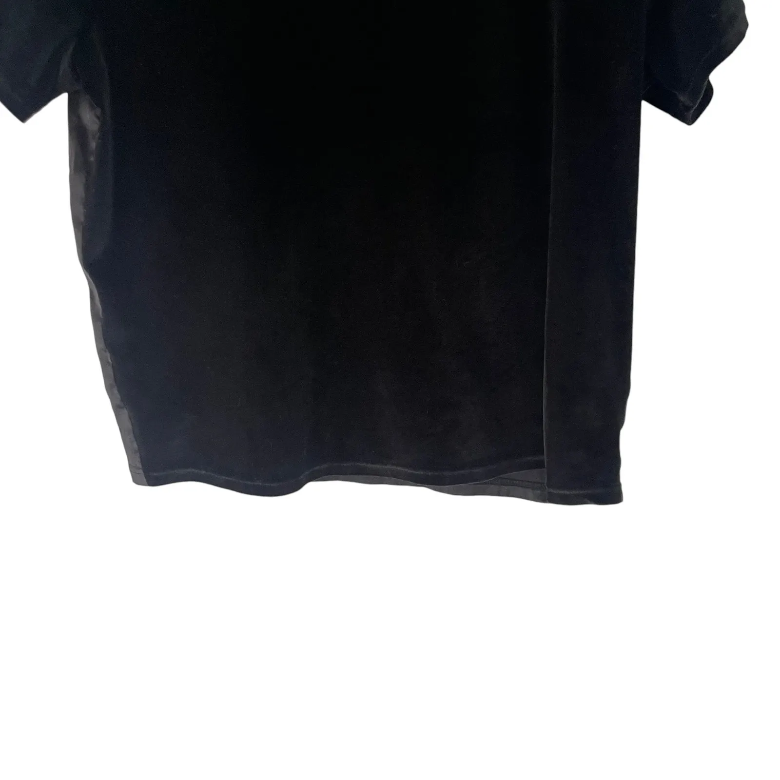 Hudson Size XS Black Velvet‎ Fairy Grunge Whimsygoth Short Sleeve Shirt - Image 3