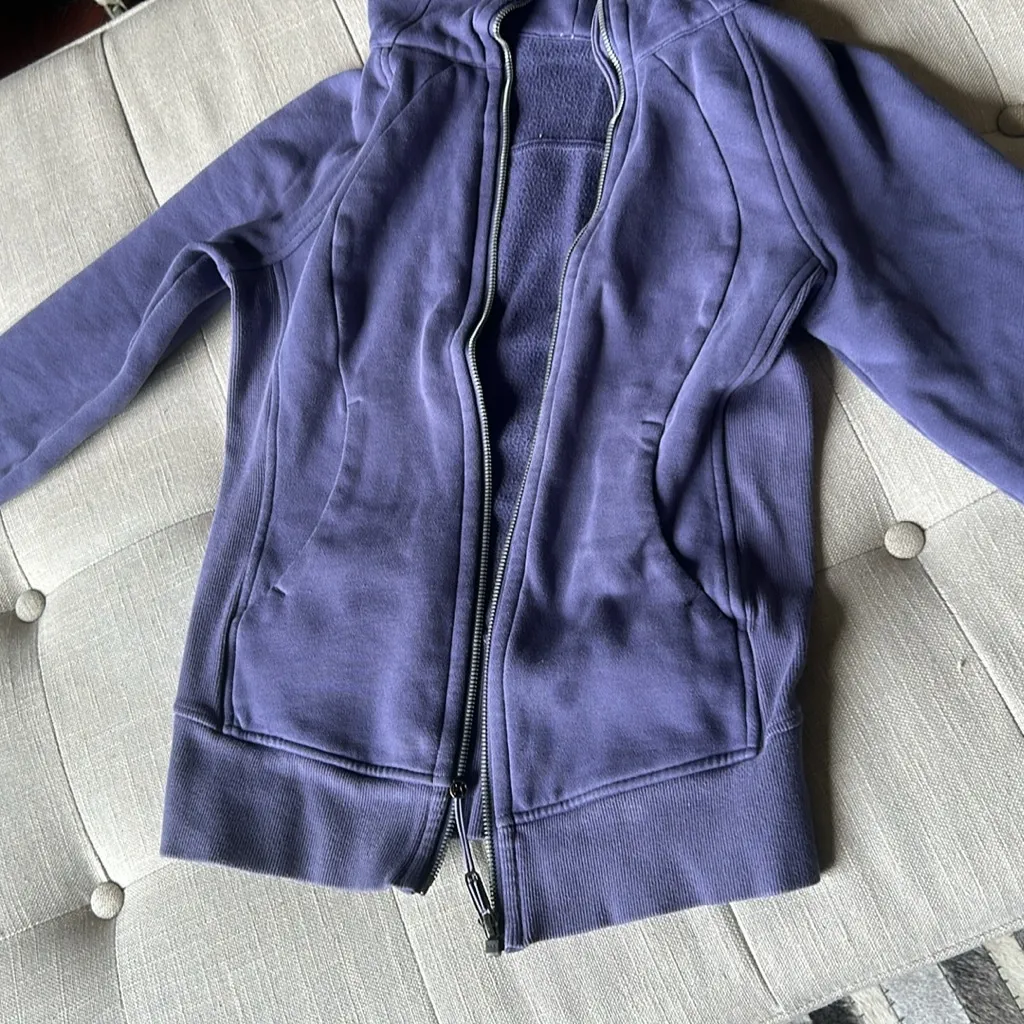 Lululemon‎ Classic Purple Scuba Hoodie Full Zip Size 2 - Image 3