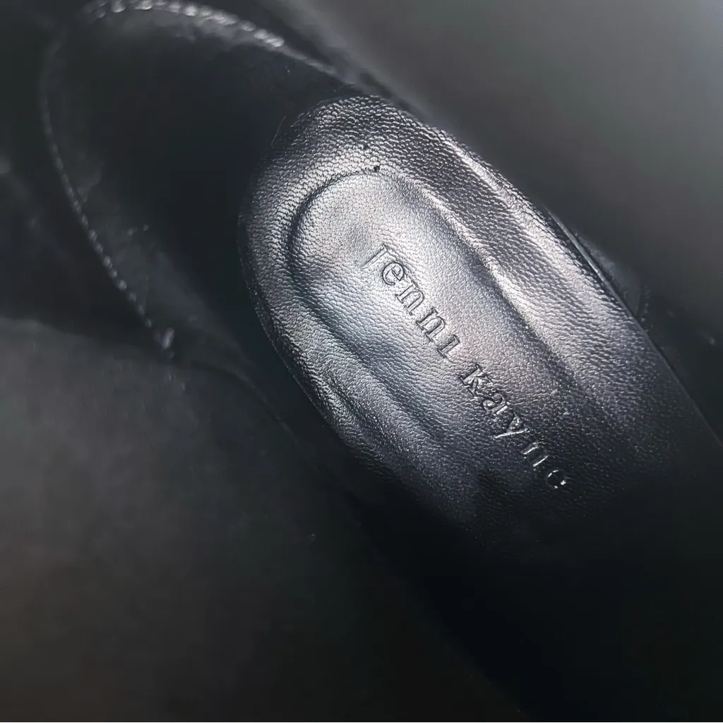 Jenni Kayne • Leather Heeled Chelsea boot ankle bootie black Nappa stacked 41 Size 10 - Image 6