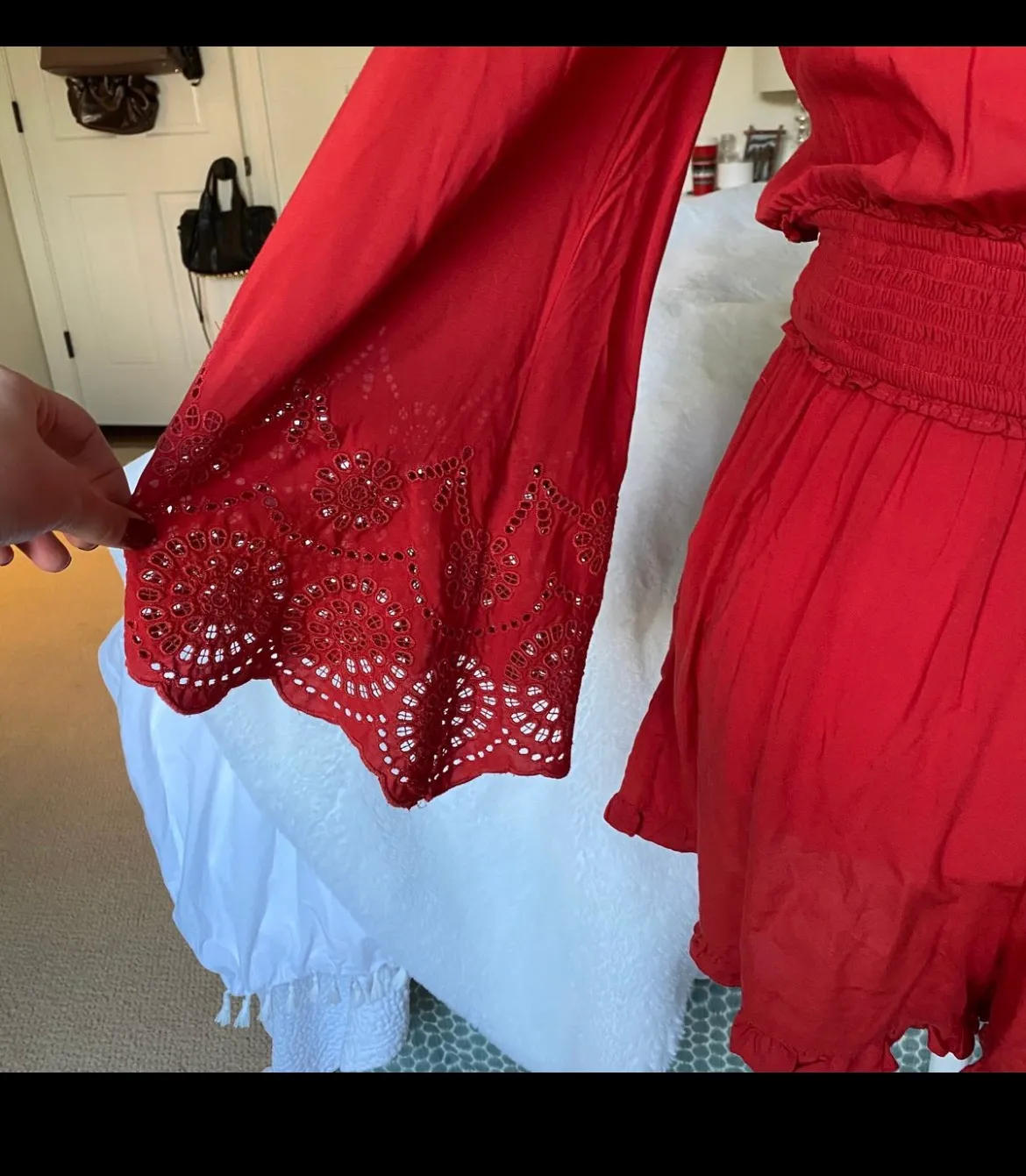 American Eagle Red Romper - Image 4