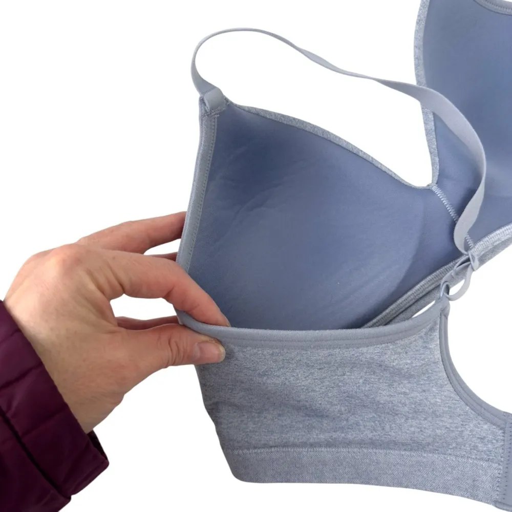 ThirdLove Form 360 Fit Wireless Bra Padded Lined Heather Blue Size Large - Image 10