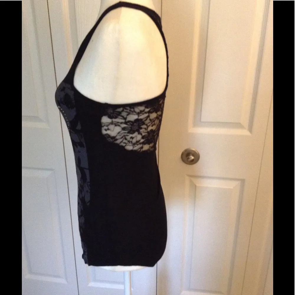 graphic lace back tunic tank - Image 3