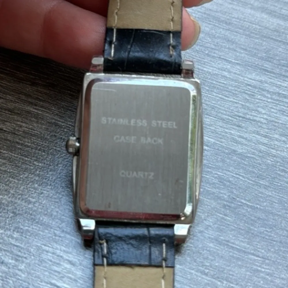 Women's Vintage Rectagular Watch with Sub Dials Black & Silver - Image 5