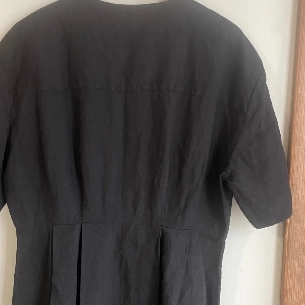 Jenni Kayne Day Dress Midi Linen Black - Image 12