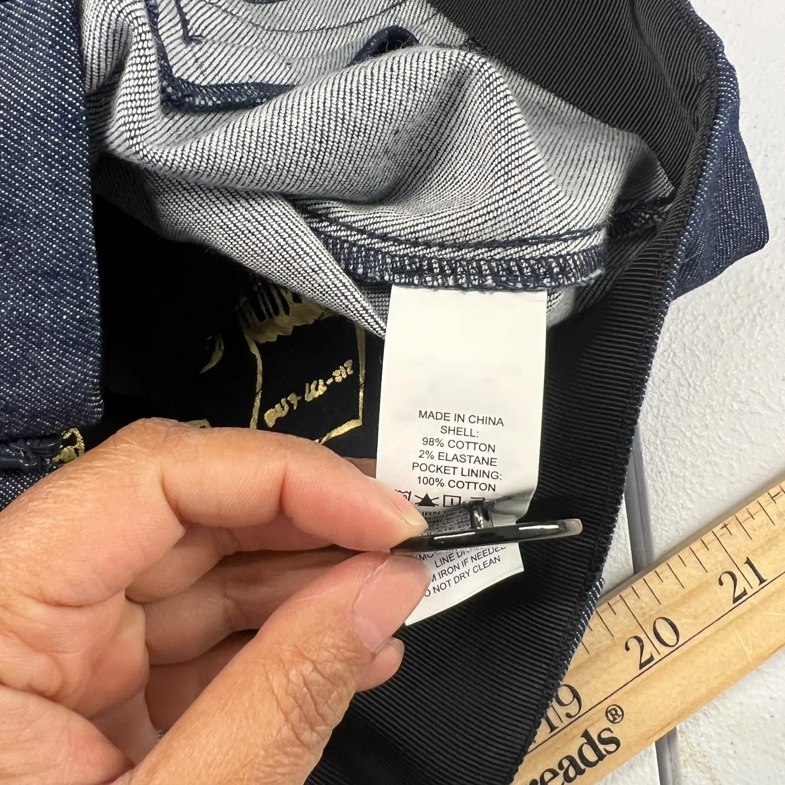 Kate Spade Broome Street Wide Leg Jeans Womens 29 Blue Button Front High Rise - Image 14