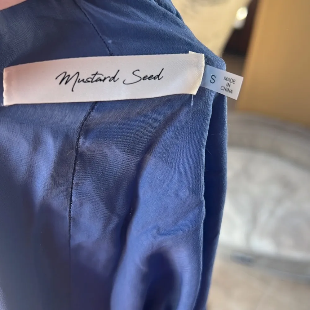 Mustard Seed Blue Tiered Maxi Dress Size Small - Image 5