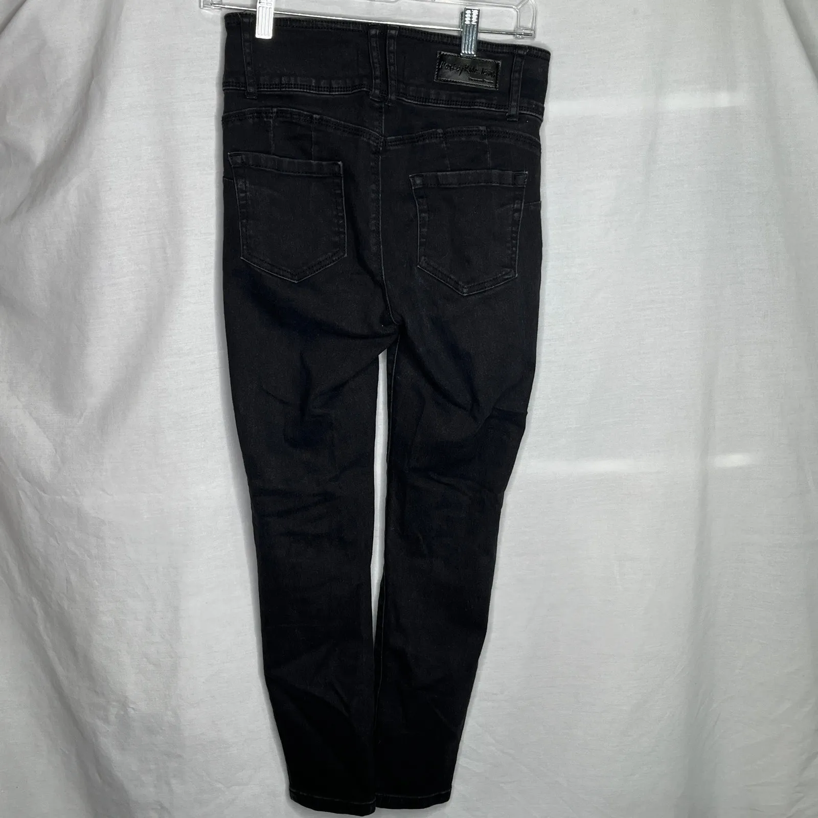 Monkey Ride Women's Black High Waist Jeans Juniors 7 - Image 2