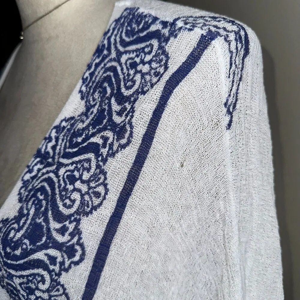 Chico's Kimono Style Open Cardigan Gauze Beach Cover Up 2 Large Resort Vacation - Image 6