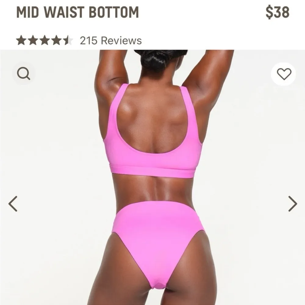 Skims signature swim mid waist bottom Neon Orchid‎ NWT size M - Image 8