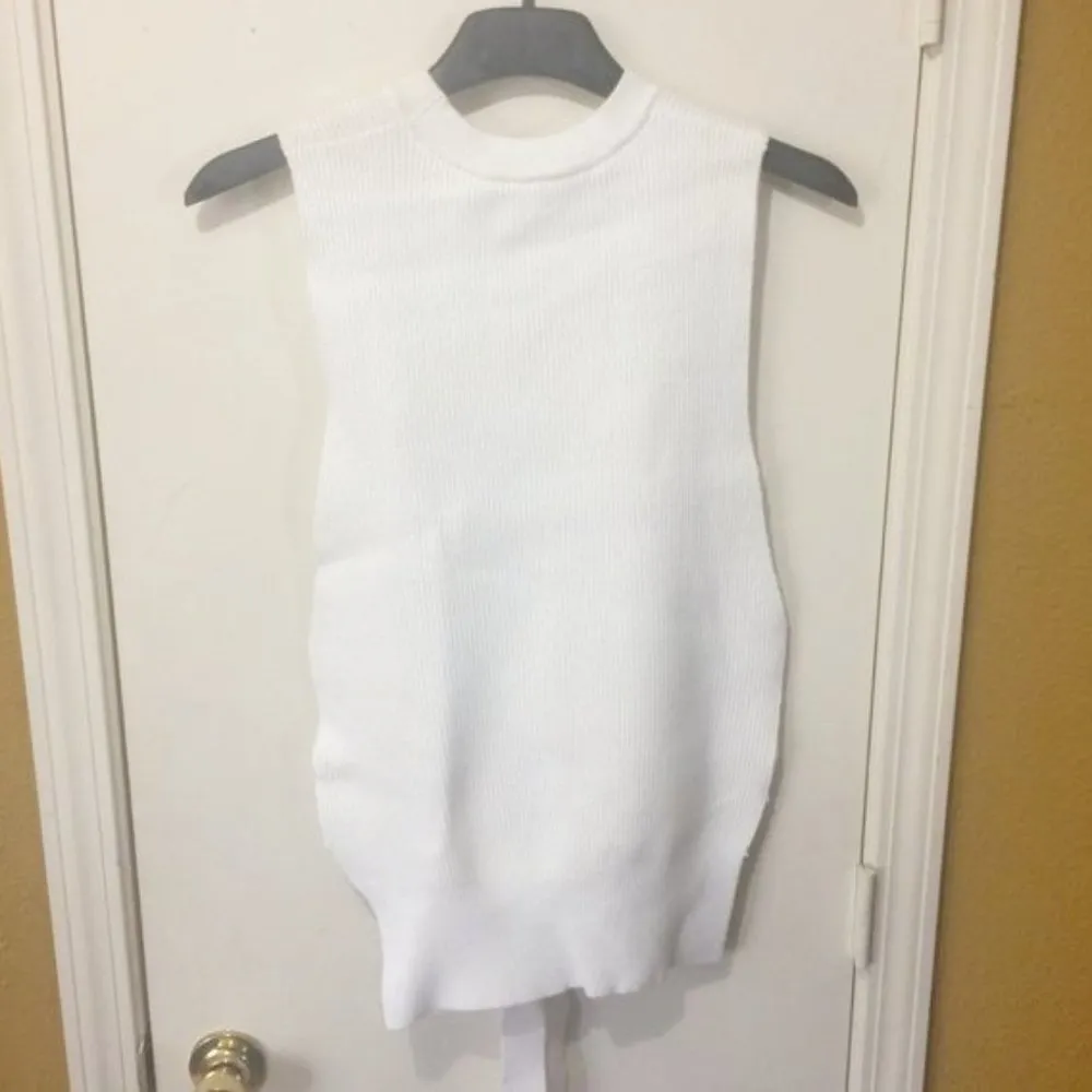 DKNY women's P/S heavy knit wrap tie sleeveless sweater NEW new with defects NWD - Image 2