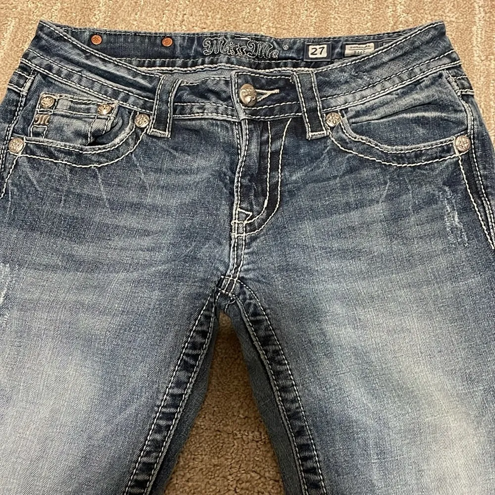 Miss Me signature boot jeans Sz 27 - Image 2