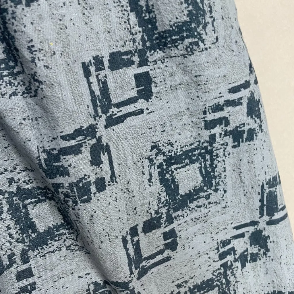 Handmade Salwar Pants Square Pattern‎ Blue Gathered Fabric Tie Waist One Size - Image 9