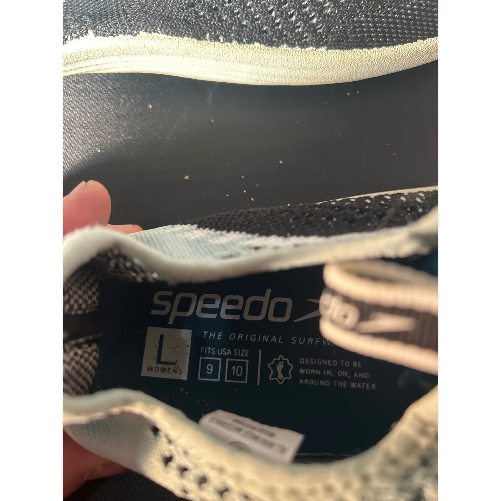 Speedo Womens‎ Water Shoes Size L (9-10) Black Aqua Beach Pool Swim Surf - Image 4