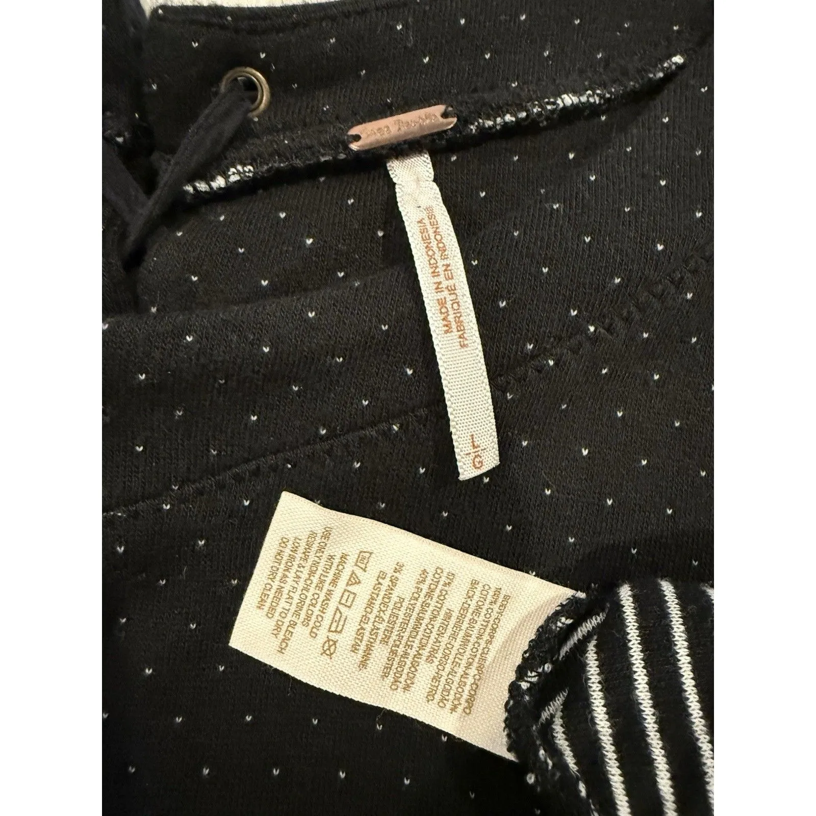 Free People Dress Women Large Black Polka Dot Fit&Flare Whimsigoth Dark Romantic - Image 3