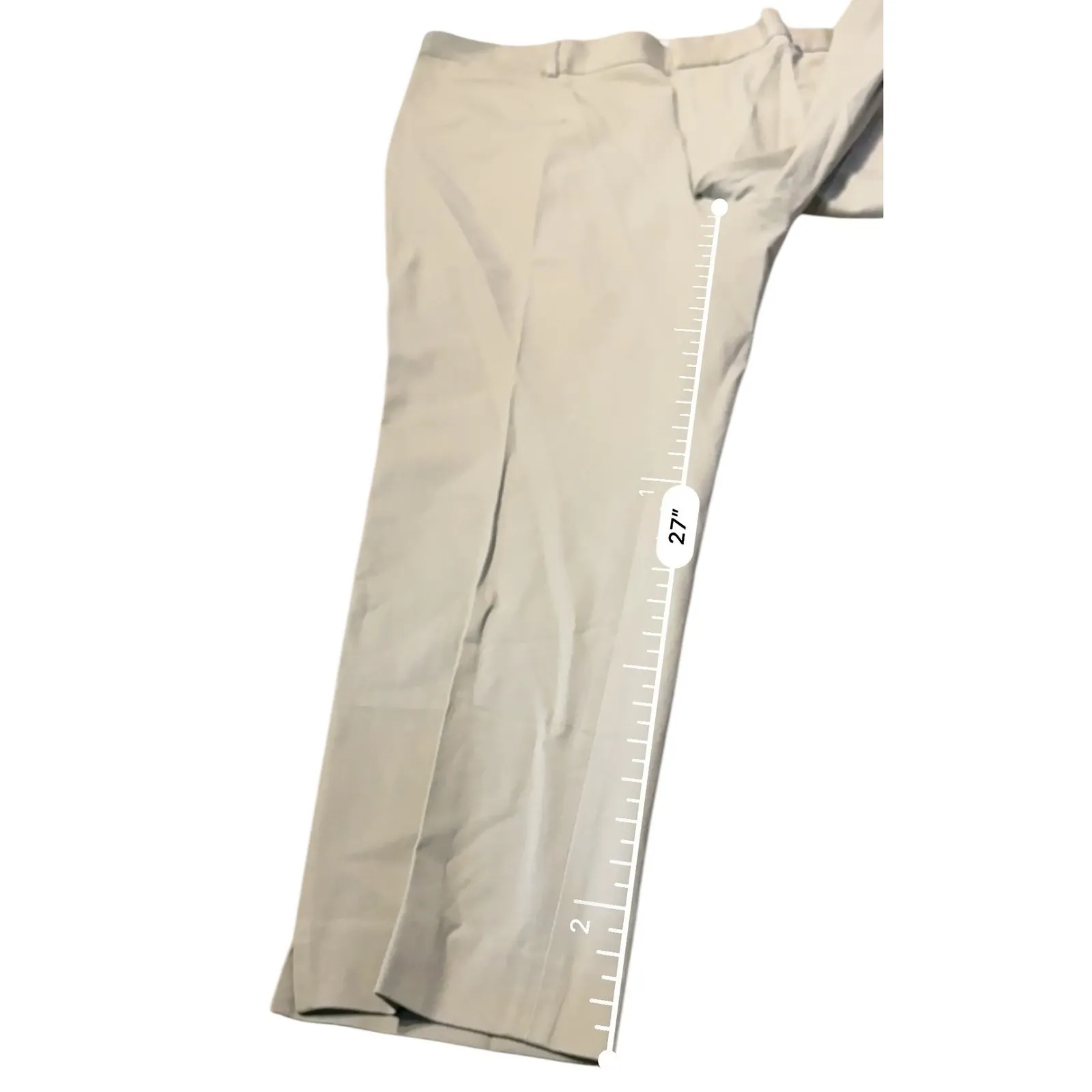 Crown & Ivy NWT Cary Straight Leg Pants Size 20W Beige Stretch Workwear - Image 8