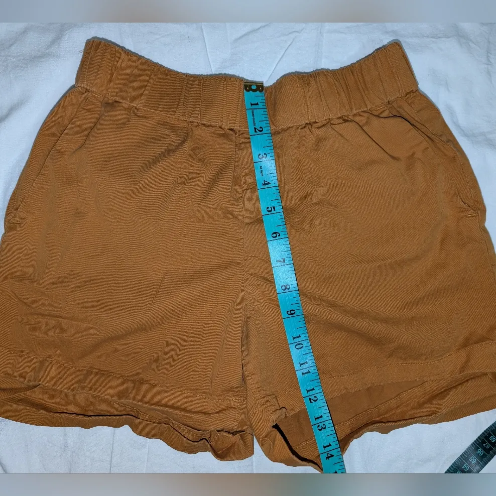 Everlane Easy Pull On Cotton Blend Shorts Brint Orange Womens 2 - Image 6