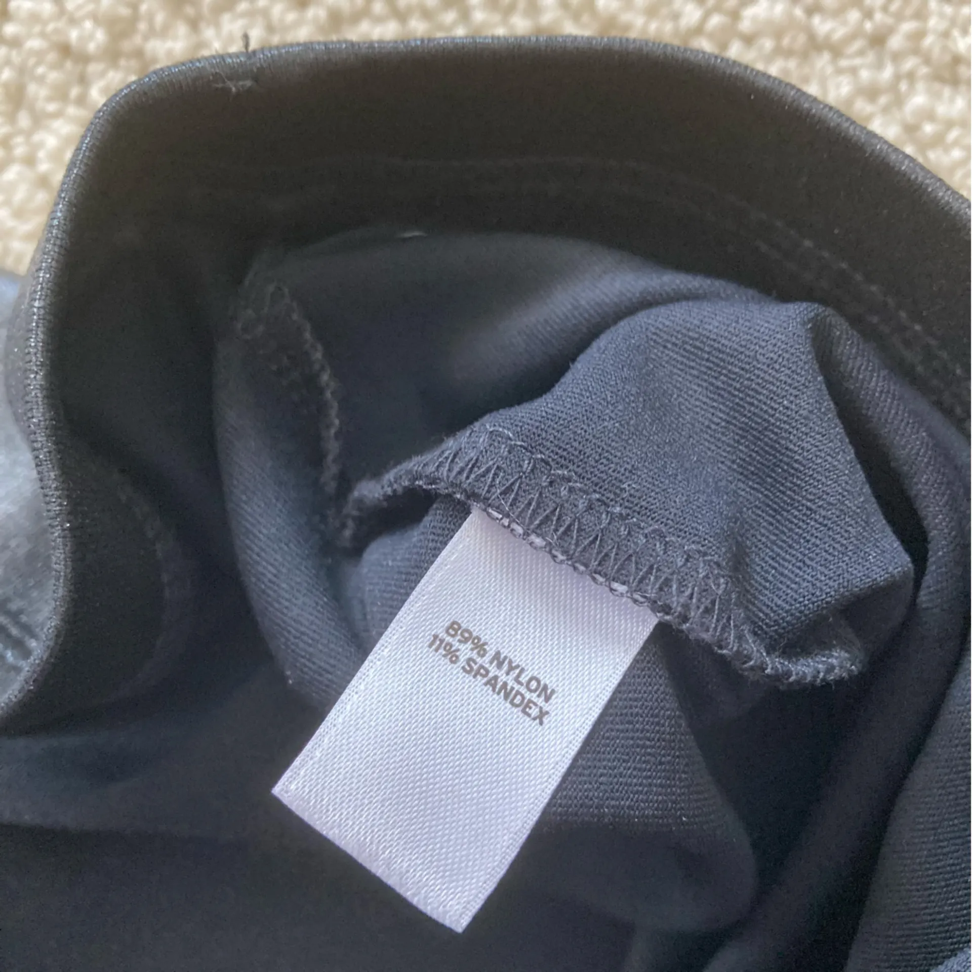 Leith Black Shiny Midi Pencil Skirt Size Medium Bodycon Stretchy Like New - Image 6