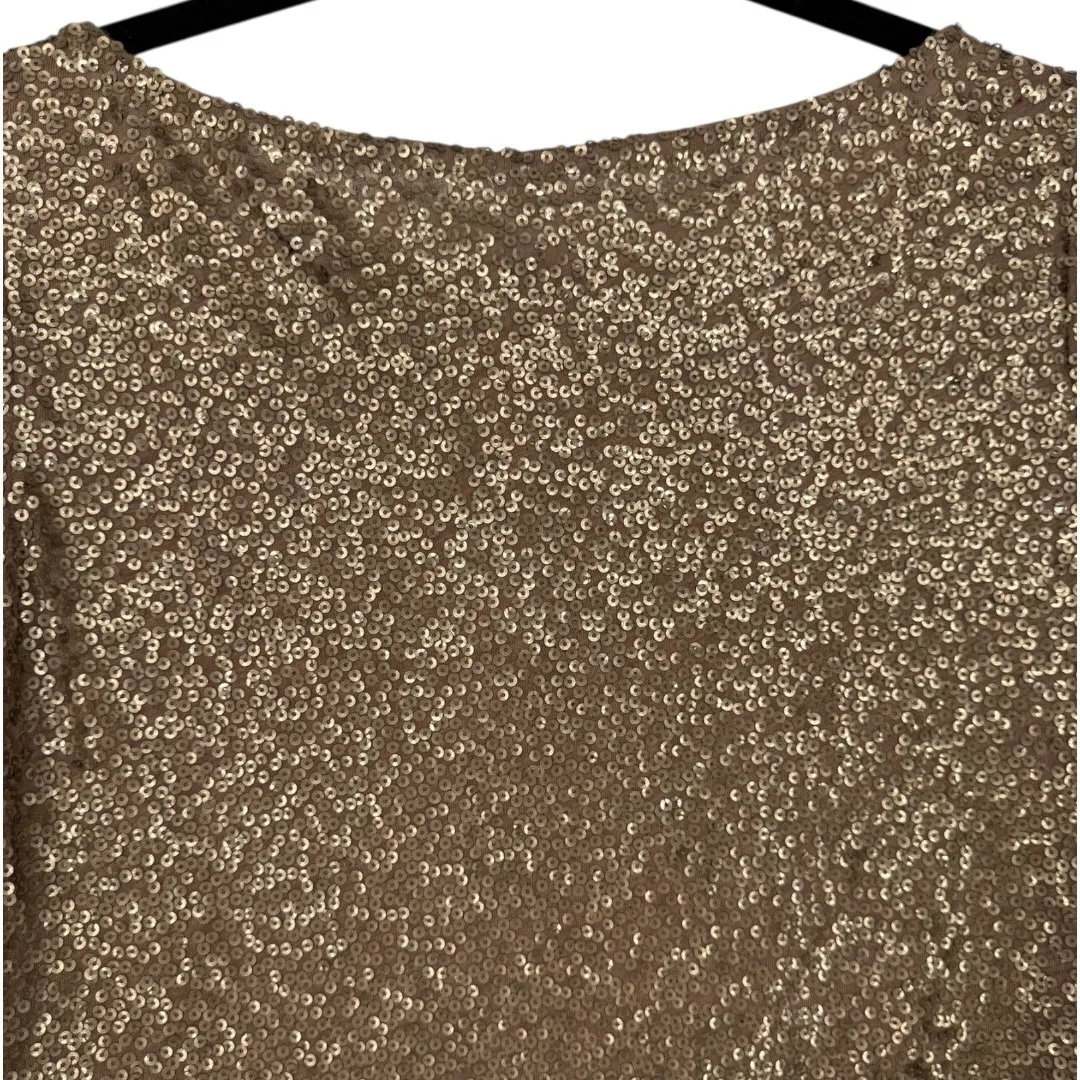 NWT J. Crew Womens Glimmer Long Sleeve Sequin Boatneck Tee Size Small‎ Party - Image 7